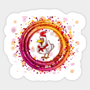 Happy chicken Sticker